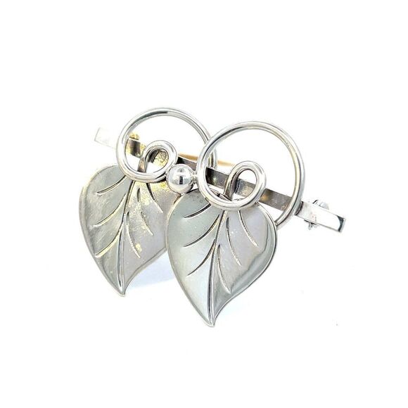 Georg Jensen Estate Vine Leaves Brooch Silver GJ33 - Picture 8 of 15